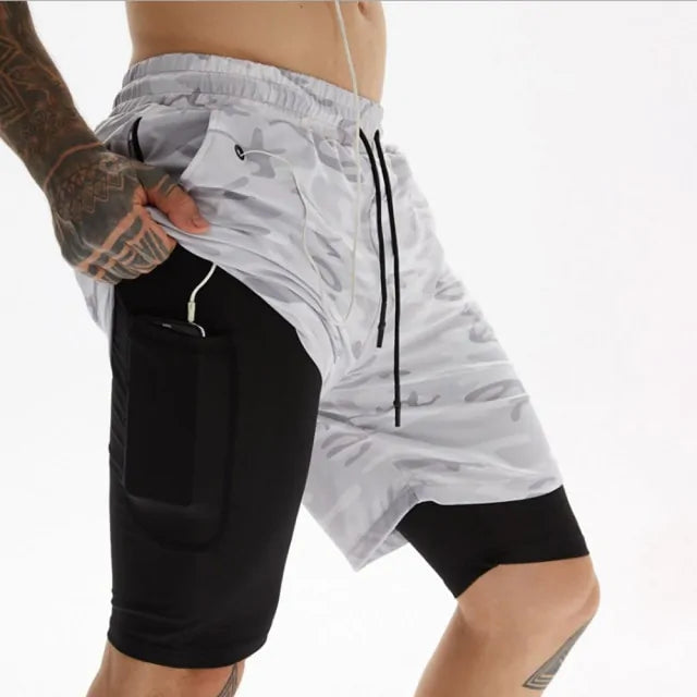 Double Layer Short With Compression & Pocket