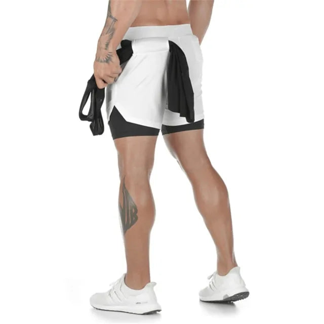 Double Layer Short With Compression & Pocket