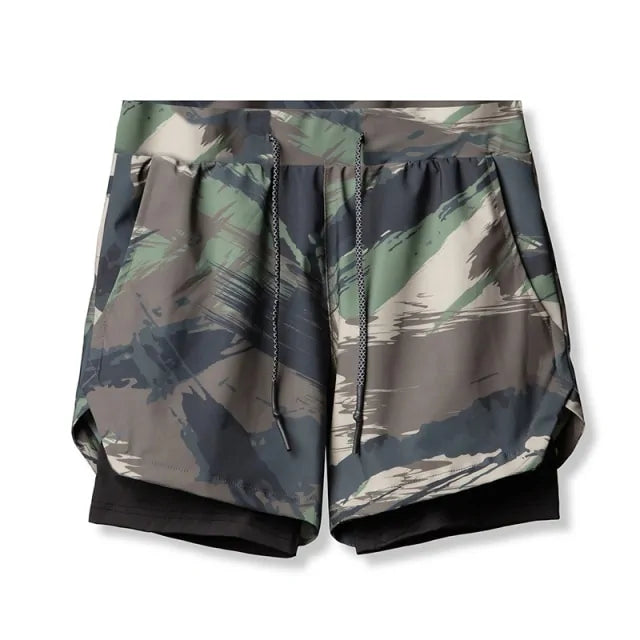 Double Layer Short With Compression & Pocket