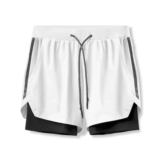 Double Layer Short With Compression & Pocket